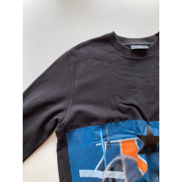 Men's GIVENCHY Black Basketball Star Cotton Fleece Relaxed Sweatshirt, Size XS - Picture 5 of 14